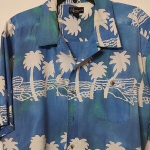 Blue Hawaiian Shirt for Men